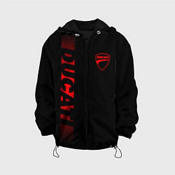 Куртка с капюшоном детская DUCATI BLACK RED LINE, цвет: 3D-черный