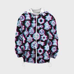 Куртка с капюшоном детская Новогодний глюк, цвет: 3D-белый