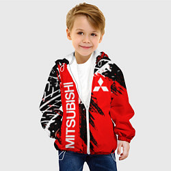 Куртка с капюшоном детская MITSUBISHI МИЦУБИСИ МИТСУБИСИ МИЦУБИШИ, цвет: 3D-белый — фото 2