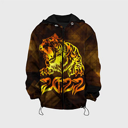 Куртка с капюшоном детская Хищник Тигр 2022, цвет: 3D-черный