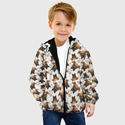 Куртка с капюшоном детская Немецкий Бульдог Боксёр, цвет: 3D-черный — фото 2