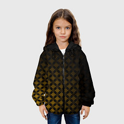 Куртка с капюшоном детская Золотой гобелен, цвет: 3D-черный — фото 2