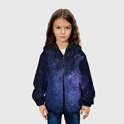 Куртка с капюшоном детская Night sky, цвет: 3D-черный — фото 2