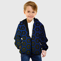 Куртка с капюшоном детская Ячейки памяти, цвет: 3D-черный — фото 2