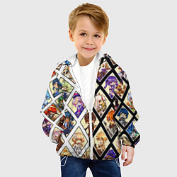 Куртка с капюшоном детская GENSHIN IMPACT ГЕНШИН ИМПАКТ ВСЕ ПЕРСОНАЖИ, цвет: 3D-белый — фото 2