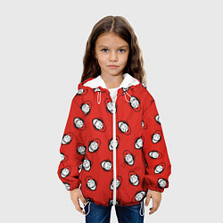 Куртка с капюшоном детская БУМАЖНЫЙ ДОМ , УЗОР ИЗ МАСОК ДАЛИ, цвет: 3D-белый — фото 2
