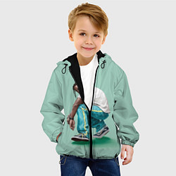 Куртка с капюшоном детская Мятный АСАП, цвет: 3D-черный — фото 2