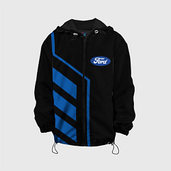 Куртка с капюшоном детская Форд, Ford, цвет: 3D-черный