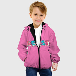 Куртка с капюшоном детская Mr Beast Donut Pink edition, цвет: 3D-черный — фото 2