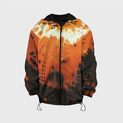 Куртка с капюшоном детская Коллекция Journey Оранжевый взрыв 126-3 2, цвет: 3D-черный
