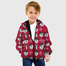 Куртка с капюшоном детская СНЕГOВИК В ЦИЛИНДРЕ, цвет: 3D-черный — фото 2