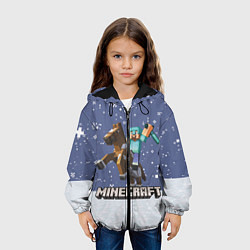 Куртка с капюшоном детская Майнкрафт Зима, цвет: 3D-черный — фото 2