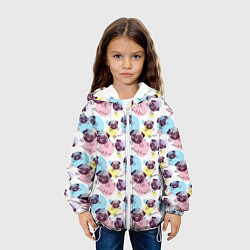 Куртка с капюшоном детская Милые Мопсики, цвет: 3D-белый — фото 2