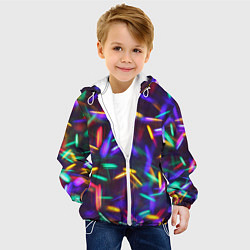 Куртка с капюшоном детская Новогодние Фонарики, цвет: 3D-белый — фото 2