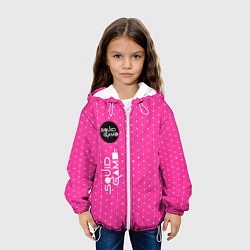 Куртка с капюшоном детская SQUID GAME - Треугольники Вертикально, цвет: 3D-белый — фото 2