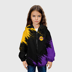 Куртка с капюшоном детская LAKERS БРЫЗГИ КРАСОК, цвет: 3D-черный — фото 2