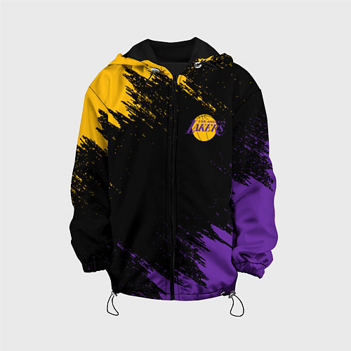 Детская куртка LAKERS БРЫЗГИ КРАСОК / 3D-Черный – фото 1