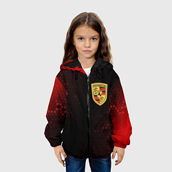 Куртка с капюшоном детская ПОРШЕ Соты, цвет: 3D-черный — фото 2