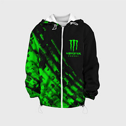 Куртка с капюшоном детская Monster Energy Текстура, цвет: 3D-белый