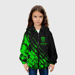 Куртка с капюшоном детская Monster Energy Текстура, цвет: 3D-черный — фото 2