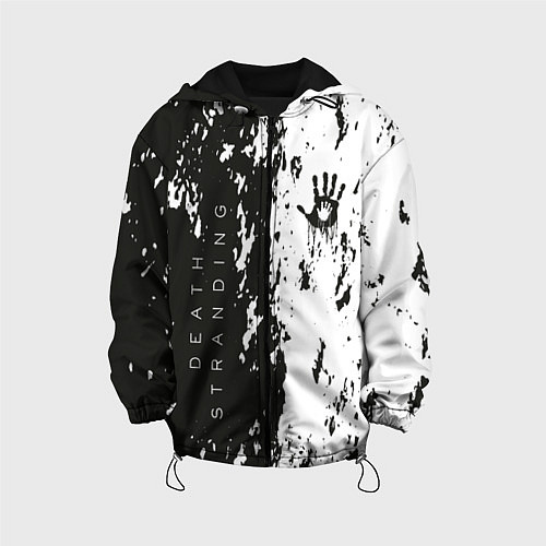 Детская куртка Death Stranding Black & White / 3D-Черный – фото 1