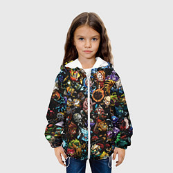 Куртка с капюшоном детская DOTA 2 ВСЕ ПЕРСОНАЖИ В ЦВЕТЕ, цвет: 3D-белый — фото 2