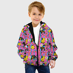 Куртка с капюшоном детская Психоделика Инь-Янь, цвет: 3D-черный — фото 2