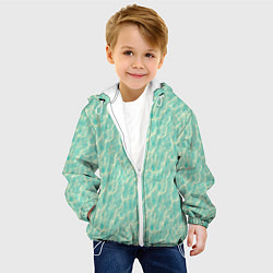 Куртка с капюшоном детская Лазурная вода, цвет: 3D-белый — фото 2