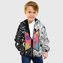 Куртка с капюшоном детская Permission To Dance SPLIT BT21, цвет: 3D-черный — фото 2