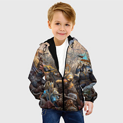 Куртка с капюшоном детская Битва Рыцарского ордена Империи, цвет: 3D-черный — фото 2