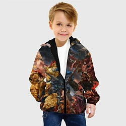 Куртка с капюшоном детская Пекло битвы, цвет: 3D-черный — фото 2