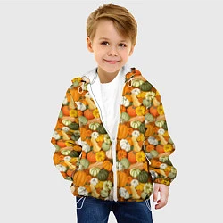 Куртка с капюшоном детская Тыквы Pumpkin, цвет: 3D-белый — фото 2