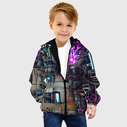 Куртка с капюшоном детская Инженерия, цвет: 3D-черный — фото 2