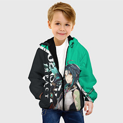 Куртка с капюшоном детская СЯО XIAO ГЕНШИН, цвет: 3D-черный — фото 2