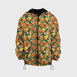 Куртка с капюшоном детская Pizza Пицца, цвет: 3D-черный