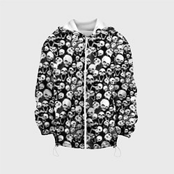 Куртка с капюшоном детская Screaming skulls & web, цвет: 3D-белый