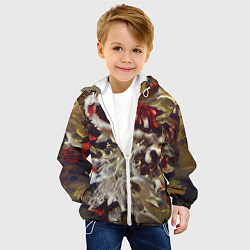 Куртка с капюшоном детская Осенние заморозки, цвет: 3D-белый — фото 2