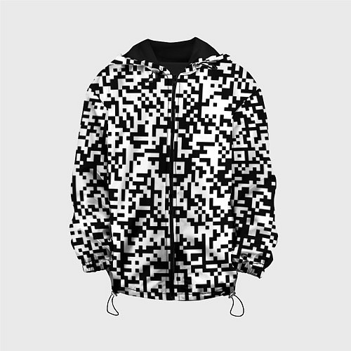 Детская куртка Стиль QR код / 3D-Черный – фото 1