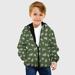 Куртка с капюшоном детская Камуфляж: берёзка, цвет: 3D-черный — фото 2