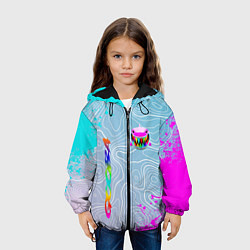Куртка с капюшоном детская 6IX9INE Gooba Брызги, цвет: 3D-черный — фото 2