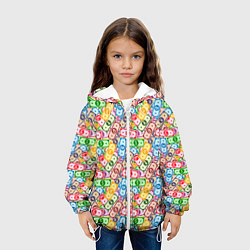 Куртка с капюшоном детская Разные Валюты и Криптовалюты, цвет: 3D-белый — фото 2