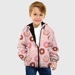 Куртка с капюшоном детская Pink donuts, цвет: 3D-черный — фото 2