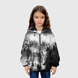 Куртка с капюшоном детская ТУМАННЫЙ ЛЕС - ТЕМНЫЙ ЛЕС, цвет: 3D-черный — фото 2