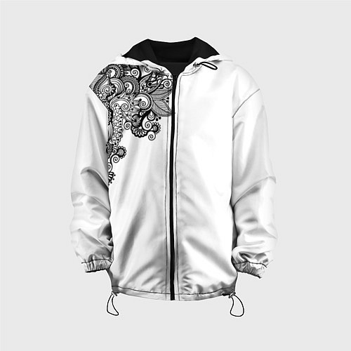 Детская куртка Черно Белые КруЖева / 3D-Черный – фото 1