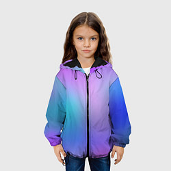Куртка с капюшоном детская Радужное Размытие, цвет: 3D-черный — фото 2