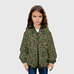 Куртка с капюшоном детская Цифровой Пиксельный Камуфляж, цвет: 3D-черный — фото 2