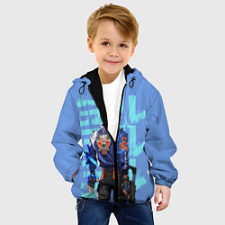 Куртка с капюшоном детская Юру спиной, цвет: 3D-черный — фото 2