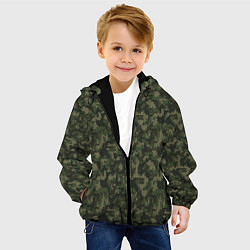 Куртка с капюшоном детская Камуфляжный Свитер, цвет: 3D-черный — фото 2