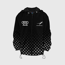 Куртка с капюшоном детская Audi, Ауди, Звезды, цвет: 3D-черный
