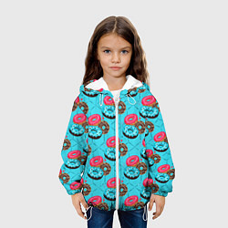 Куртка с капюшоном детская Яркие пончики, цвет: 3D-белый — фото 2